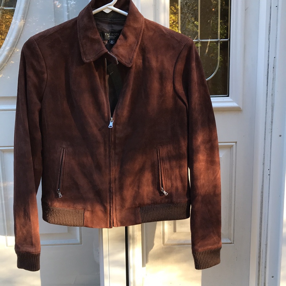 Talbots brown suede jacket 8P